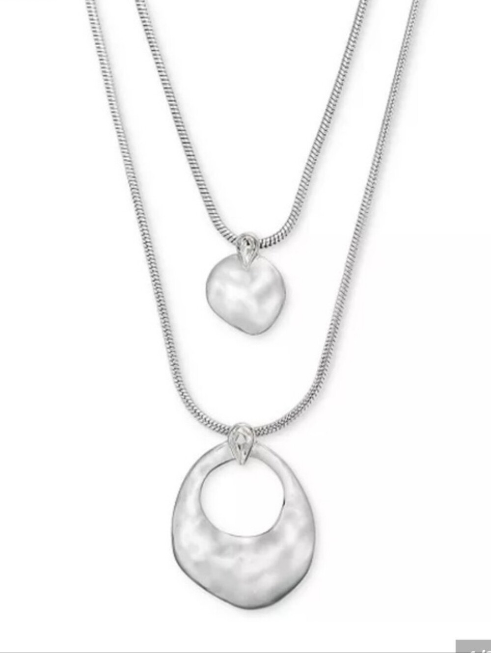 I.N.C. International Concepts Rhodium-Plated Crystal Sculptural Layered Pendant